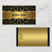 名刺のエレガント金ゴールド抽象芸術 名刺 (正面/裏面)