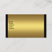 名刺のエレガント金ゴールド抽象芸術 名刺 (裏面)