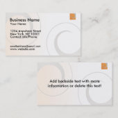 名刺のオレンジのロゴ 名刺 (正面/裏面)