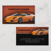 名刺のオレンジスポーツ・カー 名刺 (正面/裏面)