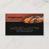 名刺のオレンジスポーツ・カー 名刺 (裏面)