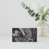 名刺のオートバイの車輪 名刺 (スタンド正面)