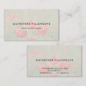 名刺のカスタマイズ可能でロマンチックなケシの花 名刺 (正面/裏面)