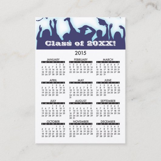 名刺のカレンダーのオンラインの教育 コーリングカード (正面)