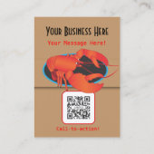 名刺のカレンダーのシーフードのレストラン 名刺 (裏面)