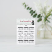 名刺のカレンダーのネイルサロン 名刺 (スタンド正面)