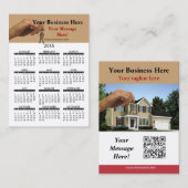 名刺のカレンダーの不動産の専門家 名刺 (正面/裏面)