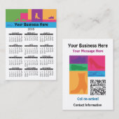 名刺のカレンダーの小売りの靴 名刺 (正面/裏面)