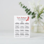 名刺のカレンダーの日本食料理店 名刺 (スタンド正面)