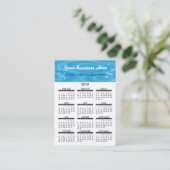 名刺のカレンダーの青のスパ 名刺 (スタンド正面)