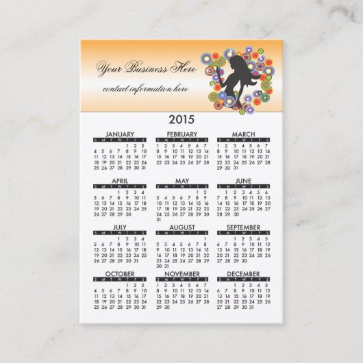 名刺のカレンダーの香水 名刺 (正面)