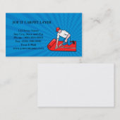 名刺のカーペットの層のフィッターの労働者の漫画 名刺 (正面/裏面)