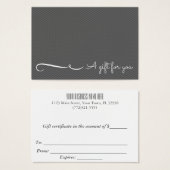 名刺のギフトをグレイにする (正面&裏面)