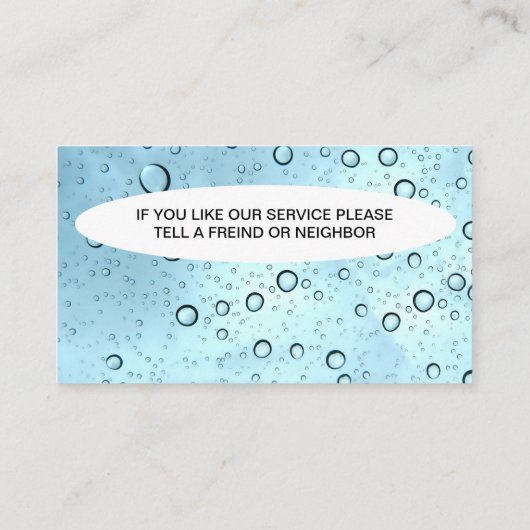 名刺のクリーニング 名刺 (裏面)