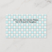 名刺のクリーニング 名刺 (裏面)