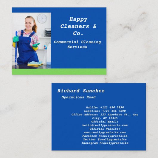 名刺のクリーニング 名刺 (正面/裏面)