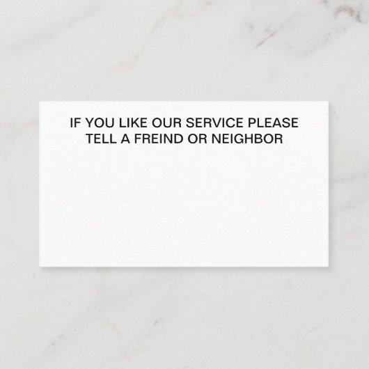 名刺のクリーニング 名刺 (裏面)