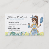 名刺のクリーニング – Cartoon Cleanerフローラ 名刺 (正面)