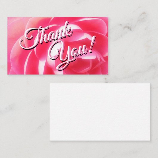 名刺のサイズ「ありがとう」メモ 名刺 (正面/裏面)