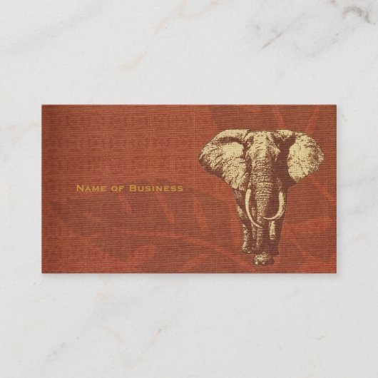 名刺のサファリ象 名刺 (正面)