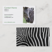 名刺のシマウマのデザイン 名刺 (正面/裏面)