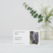 名刺のシマウマのデザイン 名刺 (スタンド正面)