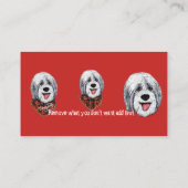 名刺のシャギーなコリー犬 名刺 (裏面)