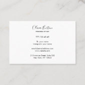 名刺のシンプルスタイル。白黒. 名刺 (裏面)