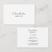 名刺のシンプルスタイル。白黒. 名刺 (正面/裏面)