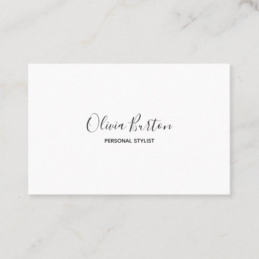 名刺のシンプルスタイル。白黒. 名刺 (正面)