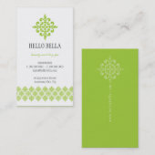 名刺のシンプルモチモダンライムグリーン 名刺 (正面/裏面)