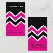 名刺のジグザグ形のシェブロンパターン 名刺 (正面/裏面)
