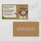 名刺のジャングルのおもしろいのかわいいライオン 名刺 (正面/裏面)