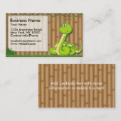 名刺のジャングルのおもしろいの緑ヘビ 名刺 (正面/裏面)