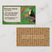 名刺のジャングルのおもしろいのToucanの鳥 名刺 (正面/裏面)