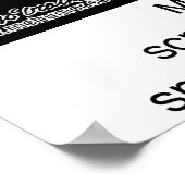 名刺のスクラッチとスニッフ ポスター (角)