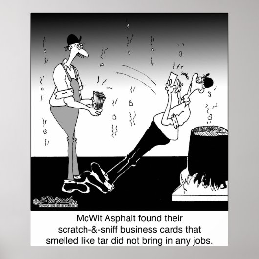 名刺のスクラッチとスニッフ ポスター (正面)