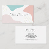 名刺のスタイルパステルシンプルカラー。 名刺 (正面/裏面)