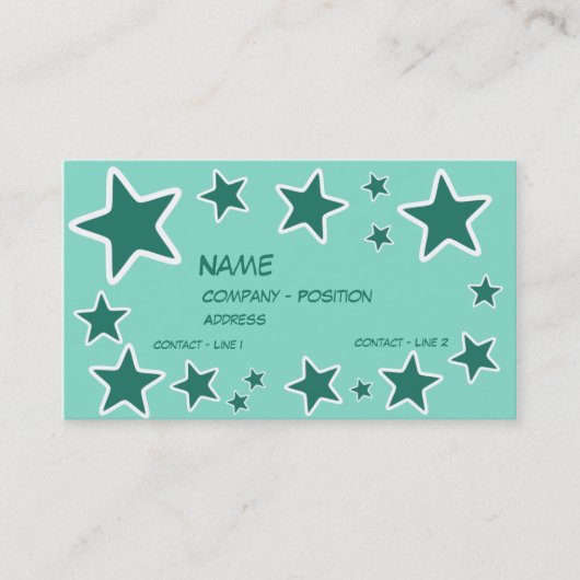 名刺のスターテンプレート 名刺 (正面)