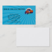 名刺のダンプトラックの運転者は円Cの上で手早くめくります 名刺 (正面/裏面)