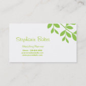 名刺のツリーブランチのウェディングプランナーの緑 名刺 (裏面)