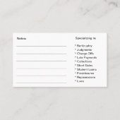 名刺のテンプレートに勧める信用修理 名刺 (裏面)