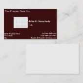 名刺のテンプレートのあずき色 名刺 (正面/裏面)