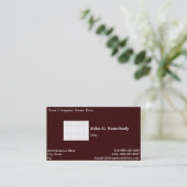 名刺のテンプレートのあずき色 名刺 (スタンド正面)