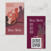 名刺のテンプレートのジャズバンド 名刺 (正面/裏面)