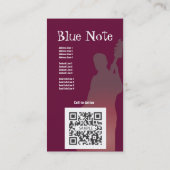 名刺のテンプレートのジャズバンド 名刺 (裏面)