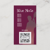 名刺のテンプレートのジャズバンド 名刺 (裏面)