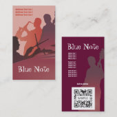 名刺のテンプレートのジャズバンド 名刺 (正面/裏面)