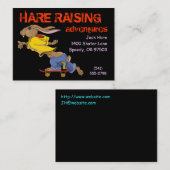 名刺のテンプレートのスケートボードをするウサギ 名刺 (正面/裏面)