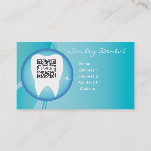 名刺のテンプレートのデンタルケア 名刺 (正面)